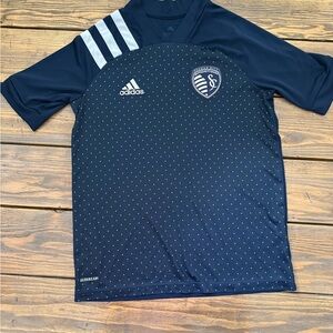 Adidas Kansas City KC Sporting Soccer Jersey Youth Large - Like New